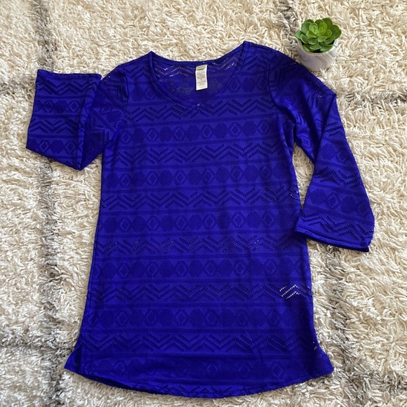 LL Bean Beach Cover Up Dress Blue Size Small - Picture 10 of 10